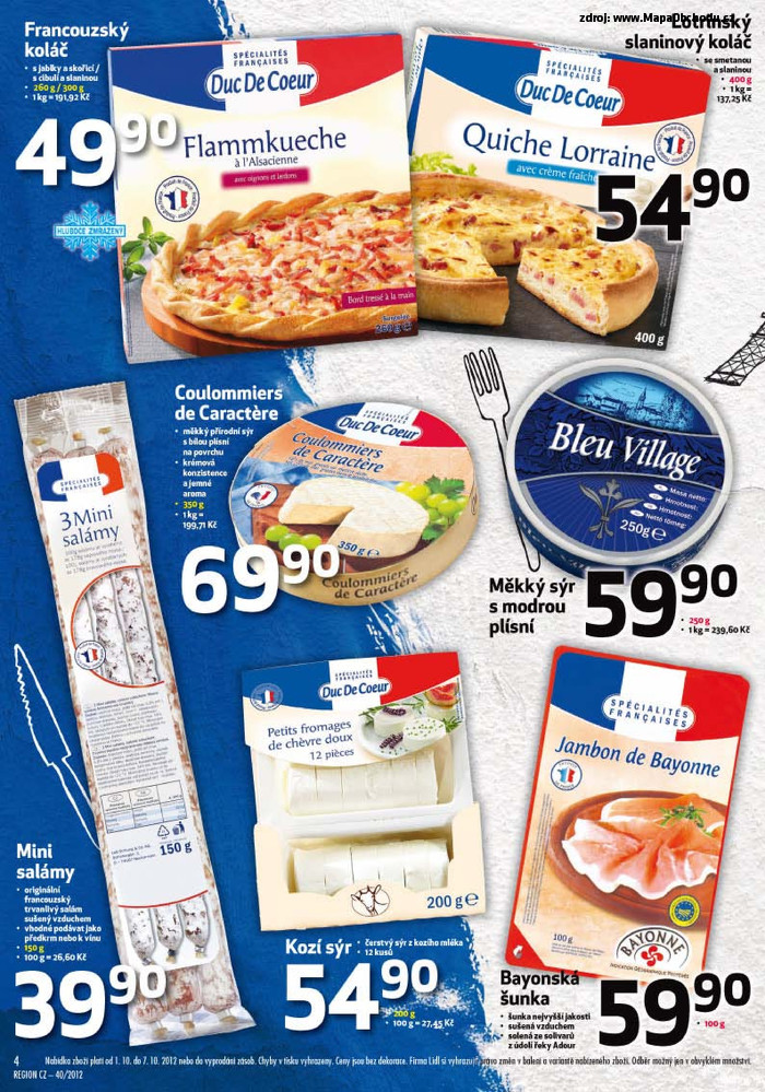 Stránka č. 4 - Akční leták Lidl  Francouzský týden