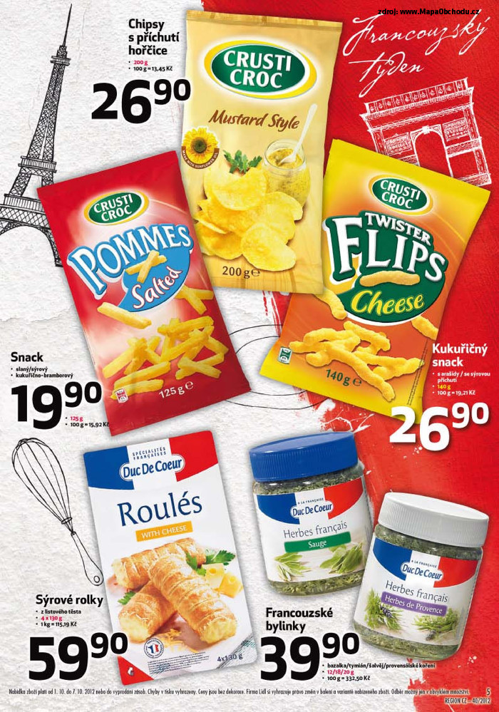 Stránka č. 5 - Akční leták Lidl  Francouzský týden