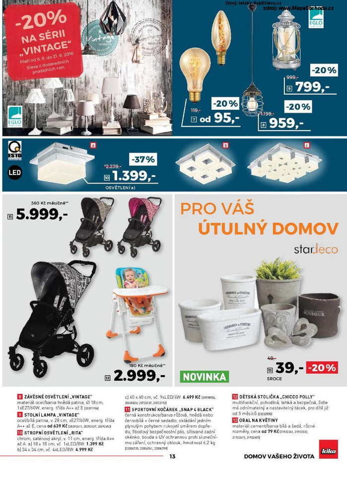 Stránka č. 13 - Akční leták kika Nápady pro krásný domov