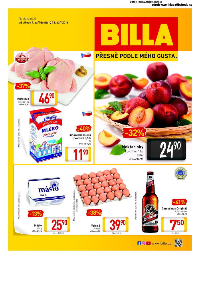 Stránka č. 1 - Akční leták Billa