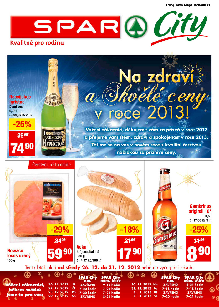 Stránka č. 1 - Akční leták Spar City
