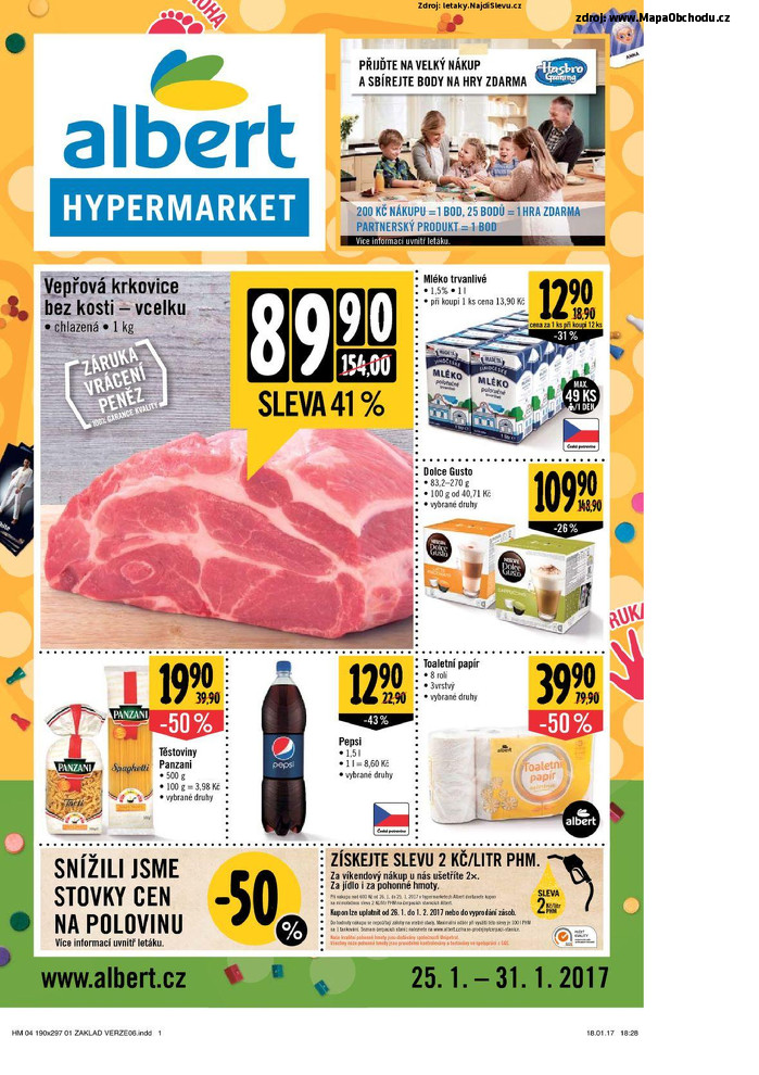 Stránka č. 1 - Akční leták Albert Hypermarket