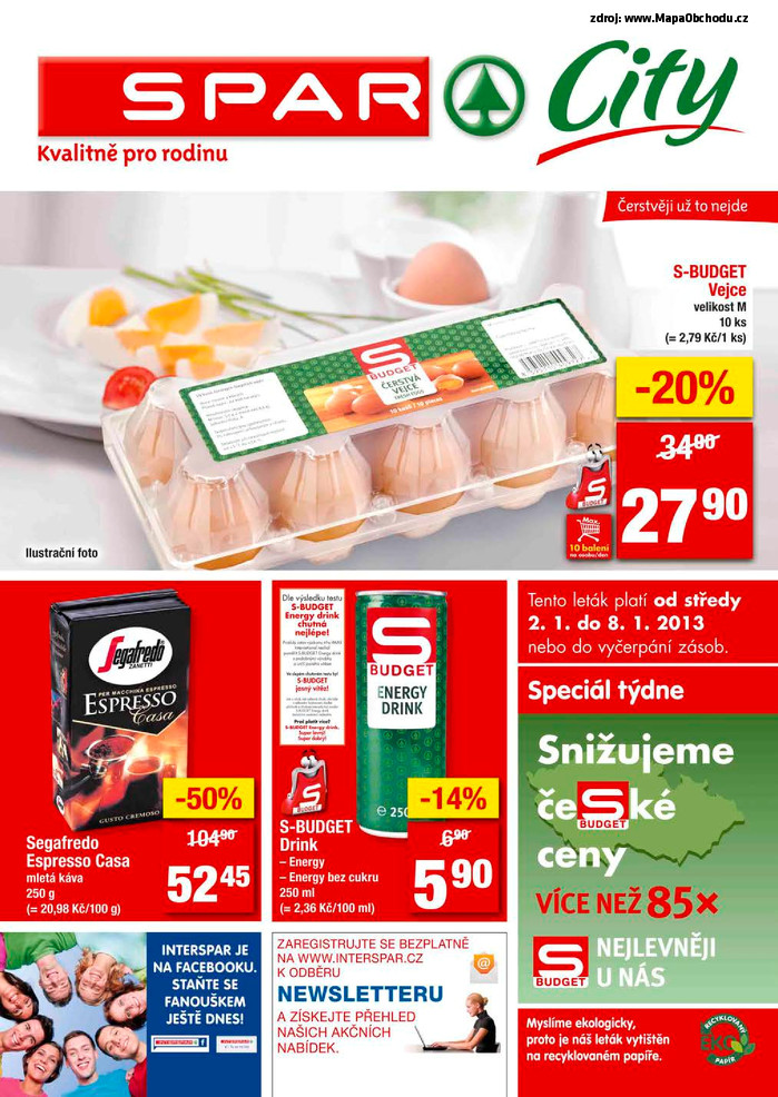 Stránka č. 1 - Akční leták Spar  City