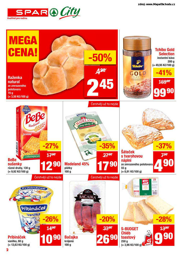 Stránka č. 2 - Akční leták Spar  City