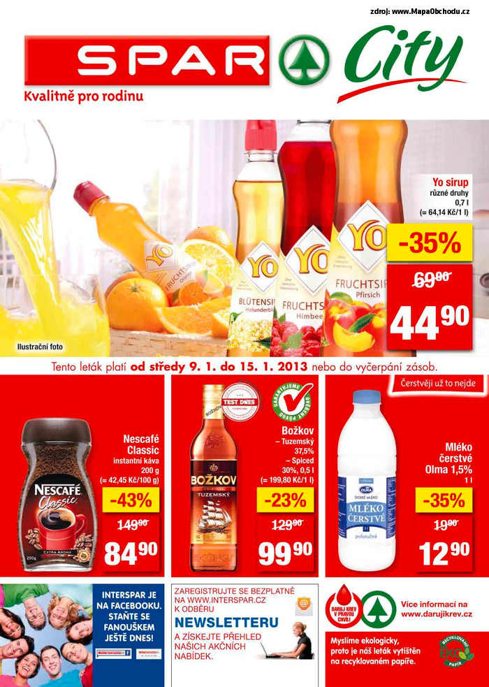 Stránka č. 1 - Akční leták Spar  City