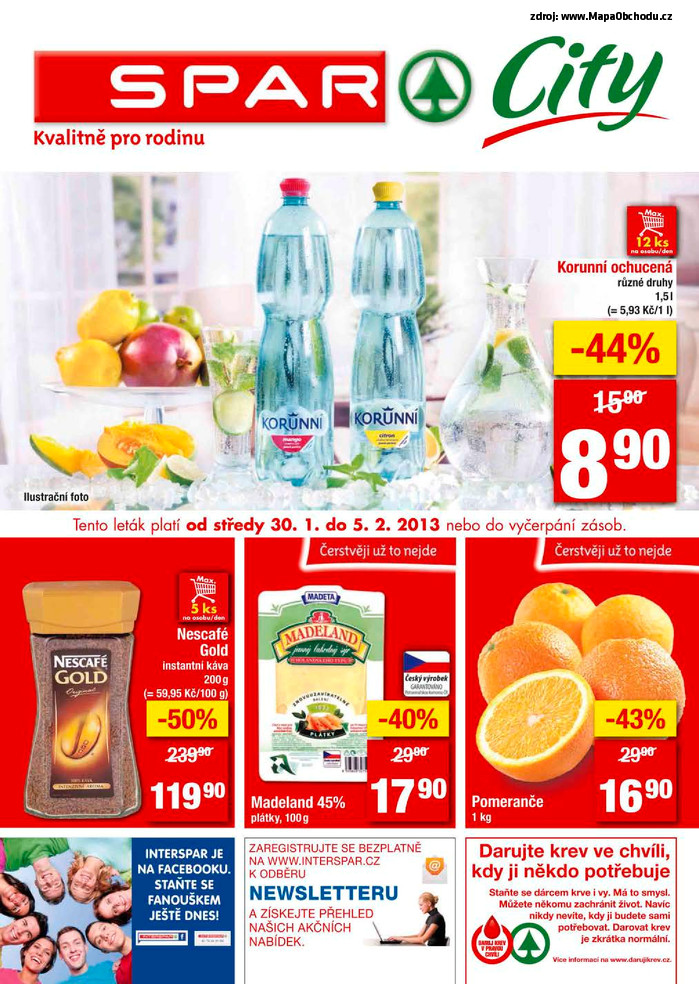 Stránka č. 1 - Akční leták Spar  City